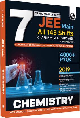PW JEE Main 7 Years (2019-2025) Chemistry Chapterwise and Topicwise PYQs For 2026  (Paperback, Physics Wallah (PW))