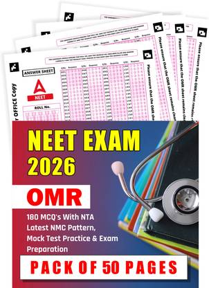 OMR Sheets For Practise NEET Exam 2026, 180 MCQ's With NTA Latest NMC Pattern, Mock Test Practice & Exam Preparation - Pack Of 50  (Paperback, Adda247 Publications)