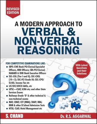 A Modern Approach to Verbal & Non-Verbal Reasoning - Includes Latest Questions and their Solutions  (English, Paperback, Aggarwal R. S.) - Prastuti Books