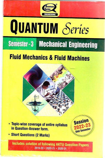 Quantum Series B.Tech Fluid Mechanics & Fluid Machines - Prastuti Books