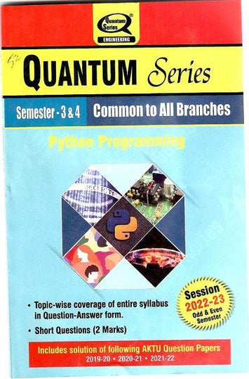 Quantum Series B.Tech Sem-3rd Python Programming - Prastuti Books